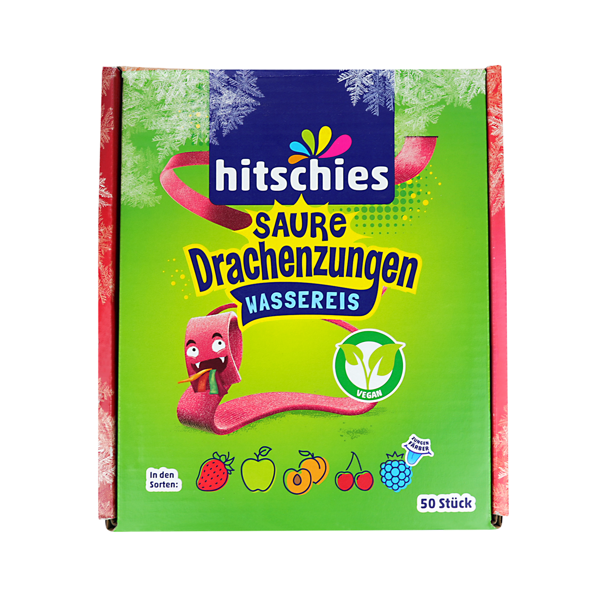 Sour Dragon Tongues Water Ice 50 Pack 